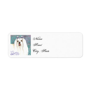 Elegant Maltese Return Address Label