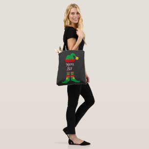Elegant Mama Elf Christmas Tote Bag