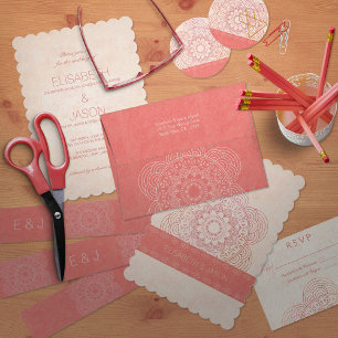 Elegant Mandala Boho Chic Wedding Invitation