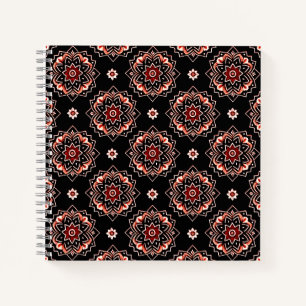 Elegant Mandala Boho Floral Pattern Notebook