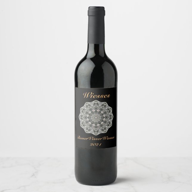 Elegant Mandala Bottle Label Template (Front)