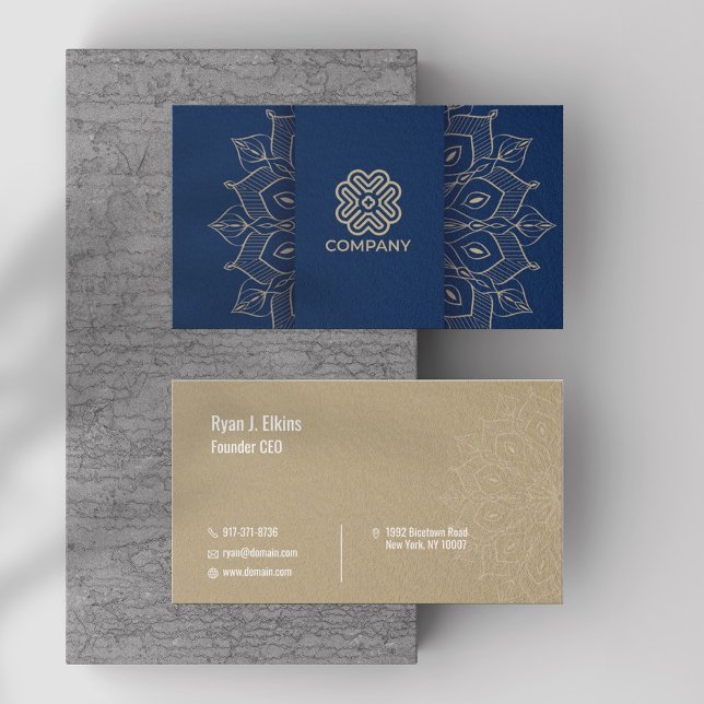 Elegant Mandala CEO & Founder Business Card (Creator Uploaded)