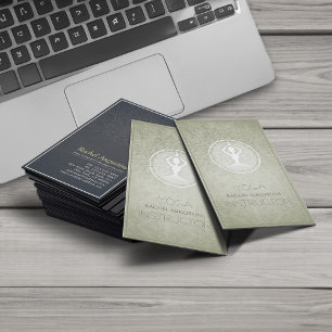 Elegant Mandala Floral Yoga Meditation Instructor Business Card