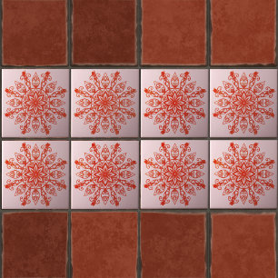 Elegant mandala flower simple pattern Modern Ceramic Tile