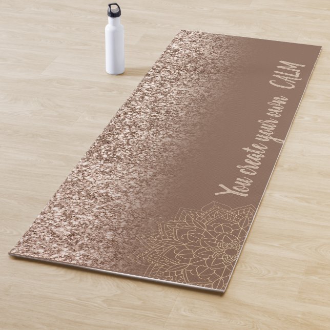 Elegant Mandala Glitter-You Create Your Own Calm Yoga Mat (In Situ)