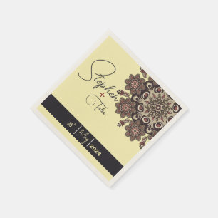 Elegant Mandala-Inspired Wedding Napkin