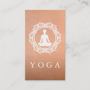 Elegant Mandala Logo Yoga Healing Health Business Card