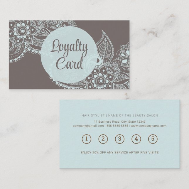Elegant Mandala Loyalty Card (Front/Back)