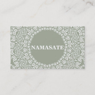 Elegant Mandala Namaste Yoga Logo Art Business Card