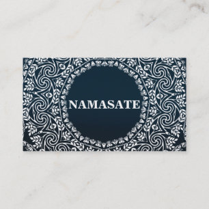Elegant Mandala Namaste Yoga Logo Art Business Card
