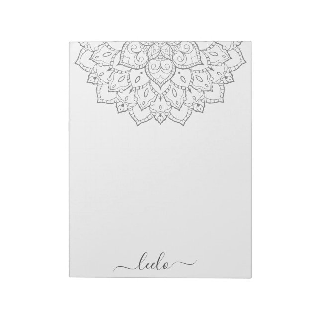 Elegant Mandala Personal Stationery Pad (Rotated)