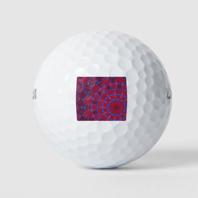 Elegant - MANDALA -PINK - RED Golf Balls (Front)