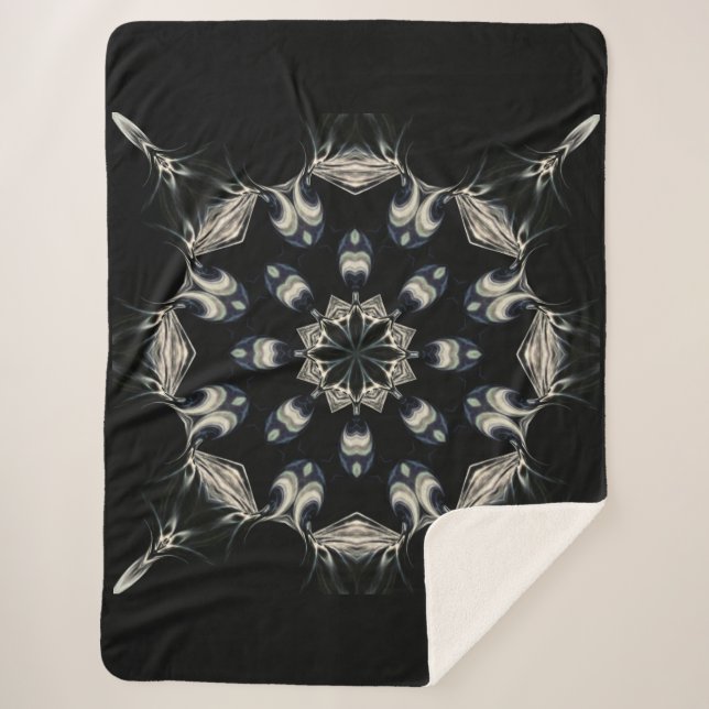 Elegant Mandala Sherpa Blanket (Front)