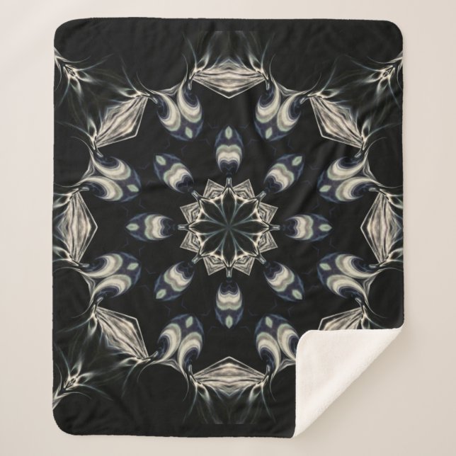 Elegant Mandala Sherpa Blanket (Front)