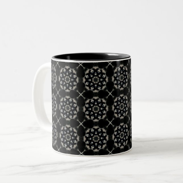 Elegant Mandala Two-Tone Coffee Mug (Front Left)