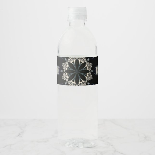 Elegant Mandala Water Bottle Label (Front)