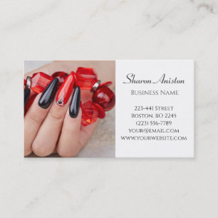 Elegant manicure nail salon Business card