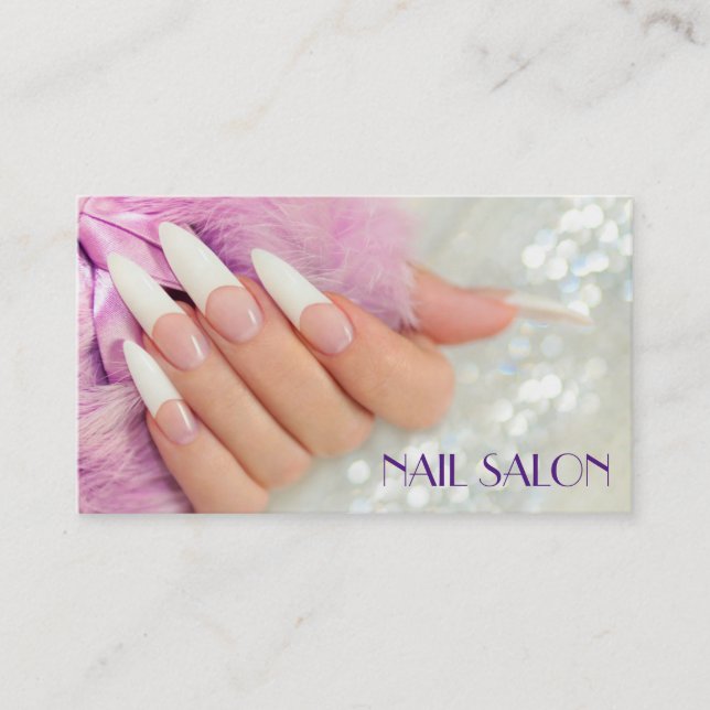 Elegant manicure nail salon Business card (Front)