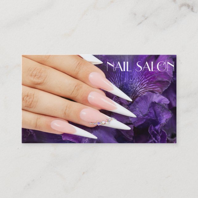  Elegant manicure nail salon Business card (Front)