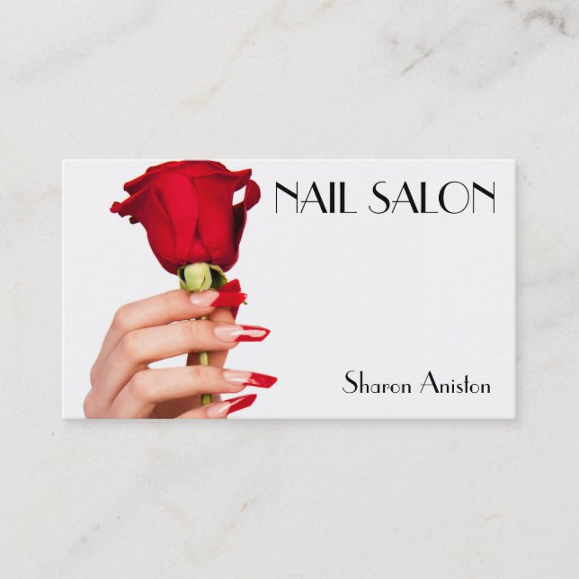 Elegant manicure nail salon Business card (Front)