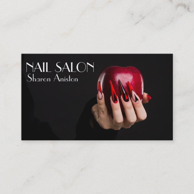 Elegant manicure nail salon Business card (Front)