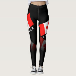 Elegant Maple Leaf Canada Flag Leggings