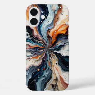 Elegant Marble Abstract Art iPhone 16 Plus Case
