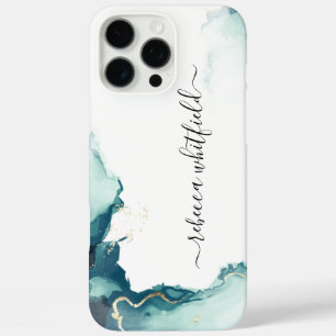 Elegant Marble Agate Pattern Script iPhone 16 Pro Max Case