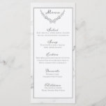 Elegant Marble and Wreath Wedding Menu Card<br><div class="desc">Marble is so trendy right now, and we understand why! It is both elegant and understated, making every affair it touches a thing of beauty. This suite is fully customisable, from fonts to colours. Please contact us if you have questions or would like any adjustments that cannot be made via...</div>