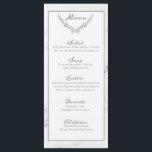 Elegant Marble and Wreath Wedding Menu Card<br><div class="desc">Marble is so trendy right now, and we understand why! It is both elegant and understated, making every affair it touches a thing of beauty. This suite is fully customisable, from fonts to colours. Please contact us if you have questions or would like any adjustments that cannot be made via...</div>