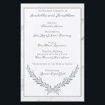 Elegant Marble and Wreath Wedding Program<br><div class="desc">Marble is so trendy right now, and we understand why! It is both elegant and understated, making every affair it touches a thing of beauty. This suite is fully customisable, from fonts to colours. Please contact us if you have questions or would like any adjustments that cannot be made via...</div>