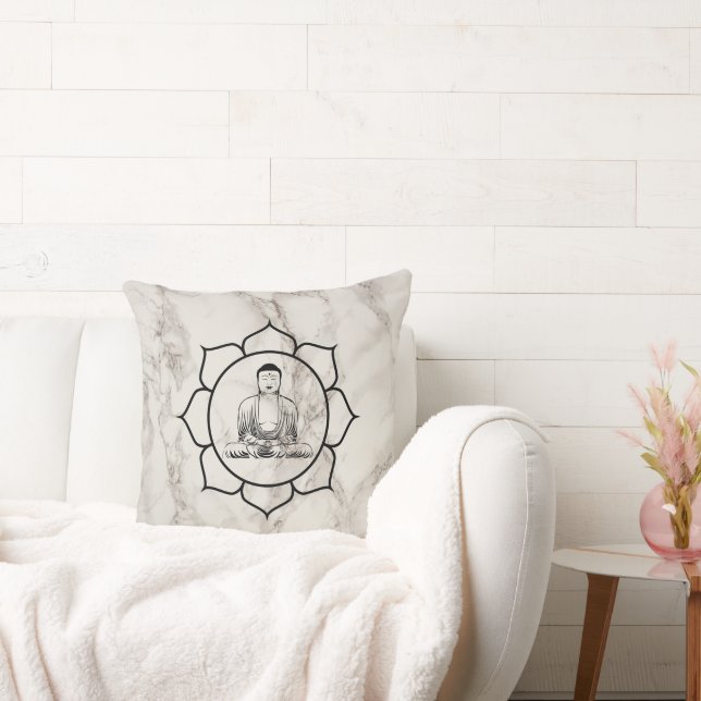 Elegant Marble Buddha Cushion (Couch)