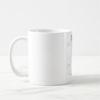 Elegant Marble Gold Floral Wedding Invitation Coffee Mug
