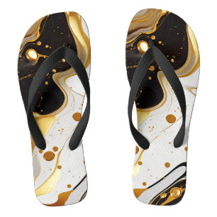 Elegant marble gold luxury glam feminine  thongs