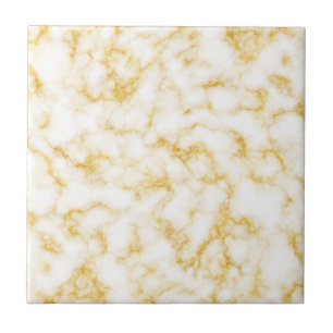 Elegant Marble - Gold White Ceramic Tile