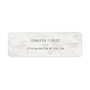 Elegant Marble Modern Simple Template Personalised Return Address Label