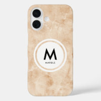 Elegant Marble Monogram- Rock Texture