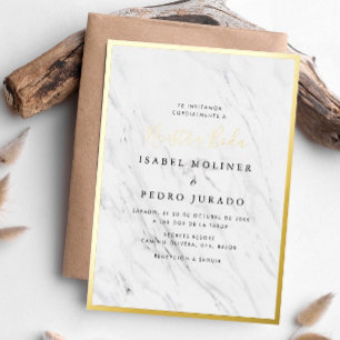 Elegant Marble Nuestra Boda Spanish Wedding