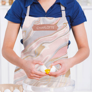 Elegant Marble Personalised Gift For Her Apron
