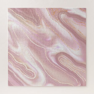 Elegant marble: rose gold texture jigsaw puzzle