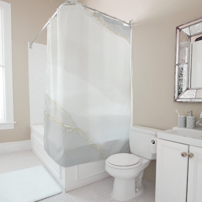 Elegant Marble Shower Curtain (In Situ)