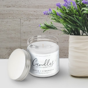Elegant Marble Soy Candle Label