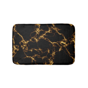 Elegant Marble style3 - Black Gold Bath Mat