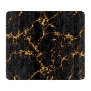Elegant Marble style3 - Black Gold Cutting Board