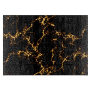 Elegant Marble style3 - Black Gold Cutting Board