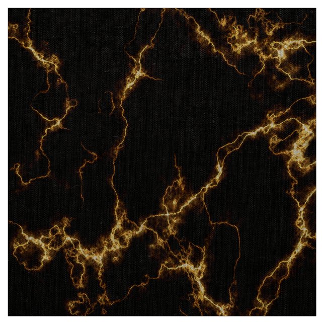 Elegant Marble style3 - Black Gold Fabric (Swatch)