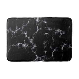 Elegant Marble style4 - Black and White Bath Mat