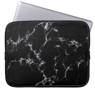 Elegant Marble style4 - Black and White Laptop Sleeve