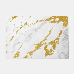 Elegant Marble style6 - Gold and White Doormat