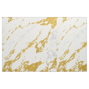 Elegant Marble style6 - Gold and White Fabric